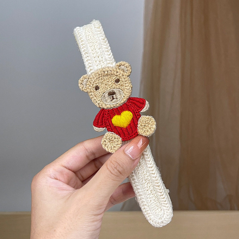 Gyerekeknek szóló hajkiegészítő: Velcro-s tincs klipe és fejpánt, természetes stílus, friss és édes