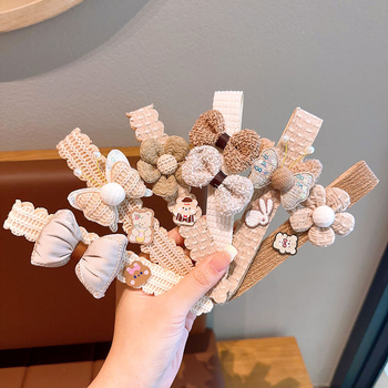 Plaukų aksesuaras korėjietišku stiliumi, rankų darbo, audinys, citrino kristalas