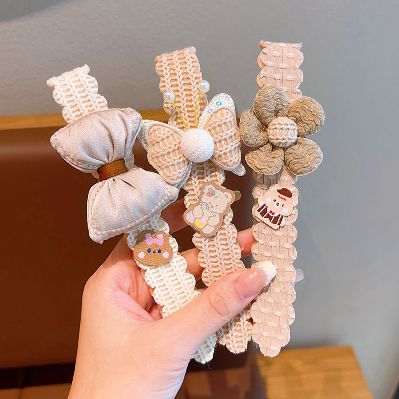 Plaukų aksesuaras korėjietišku stiliumi, rankų darbo, audinys, citrino kristalas