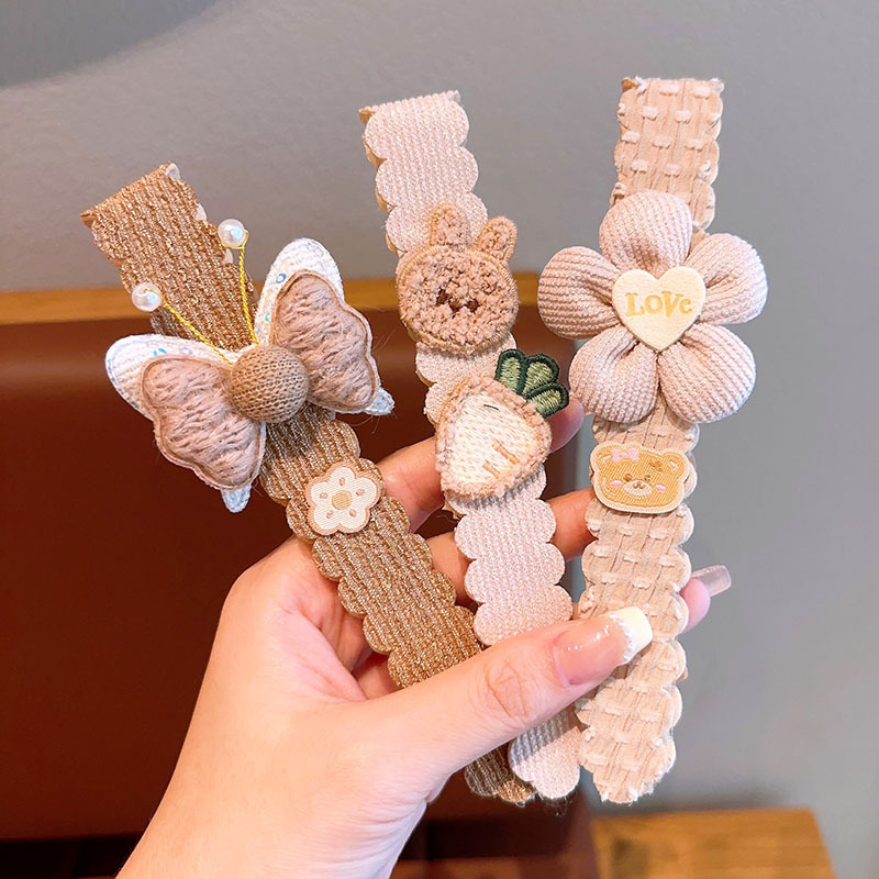 Plaukų aksesuaras korėjietišku stiliumi, rankų darbo, audinys, citrino kristalas