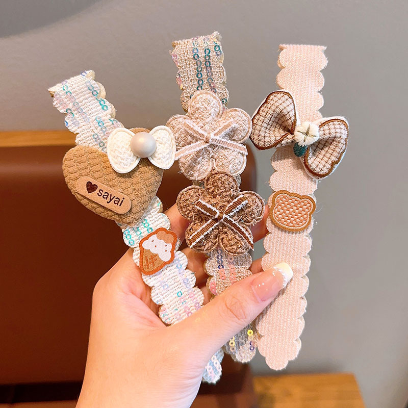 Plaukų aksesuaras korėjietišku stiliumi, rankų darbo, audinys, citrino kristalas