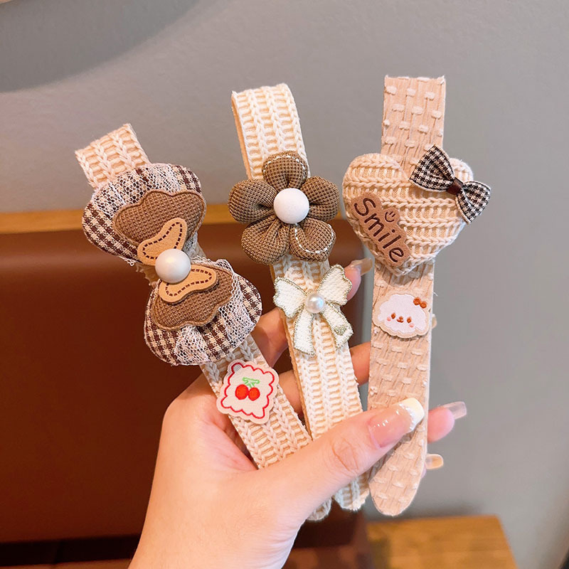 Plaukų aksesuaras korėjietišku stiliumi, rankų darbo, audinys, citrino kristalas