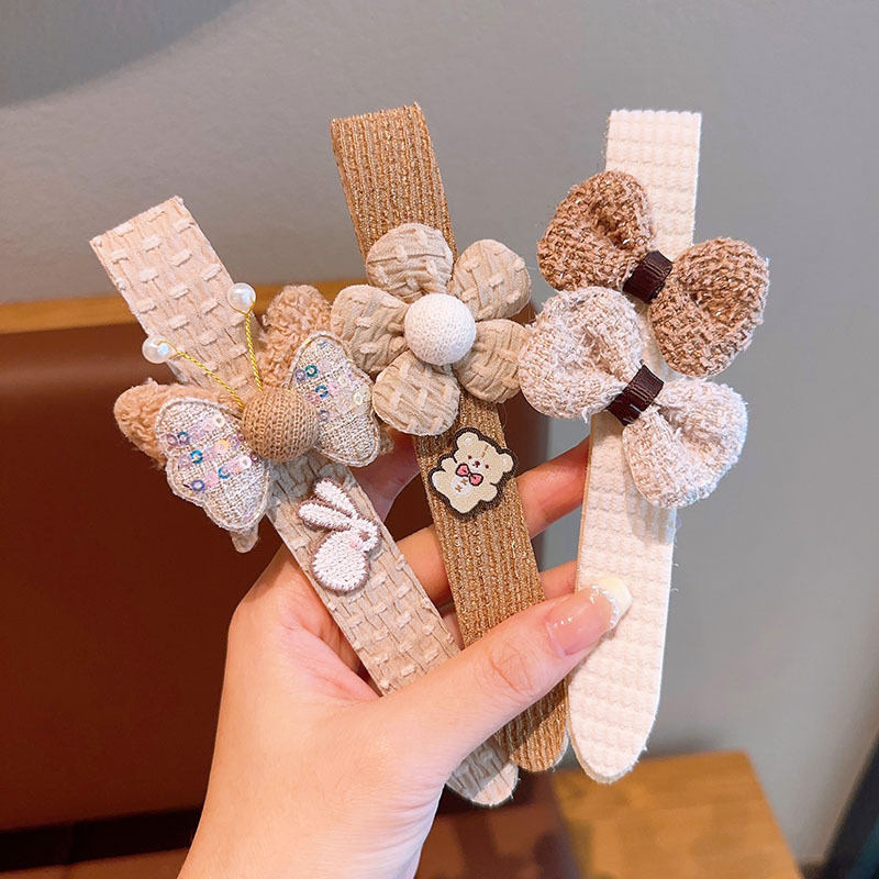 Plaukų aksesuaras korėjietišku stiliumi, rankų darbo, audinys, citrino kristalas