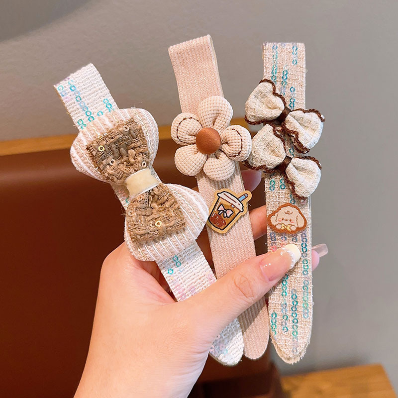 Plaukų aksesuaras korėjietišku stiliumi, rankų darbo, audinys, citrino kristalas