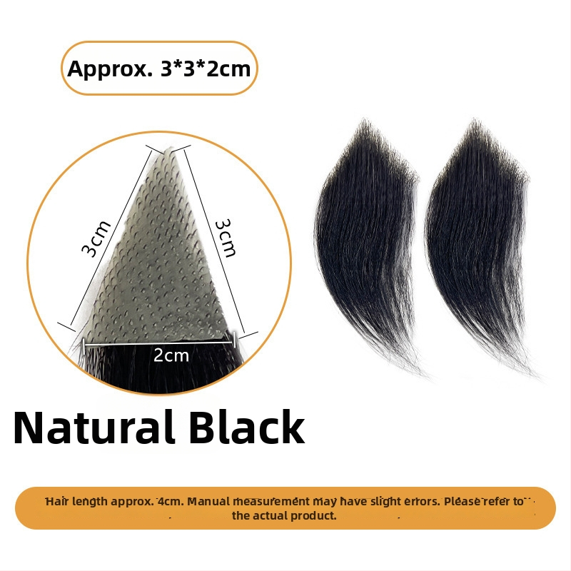 Mužská parochňa s tvarom M línie vlasov, bočné ofiny, ručne tkané ľudské vlasy, možno farbiť