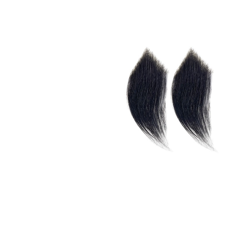 Vīriešu M formas matu līnijas parūka ar sānu matu daļām, rokām austā cilvēka mati, var krāsot