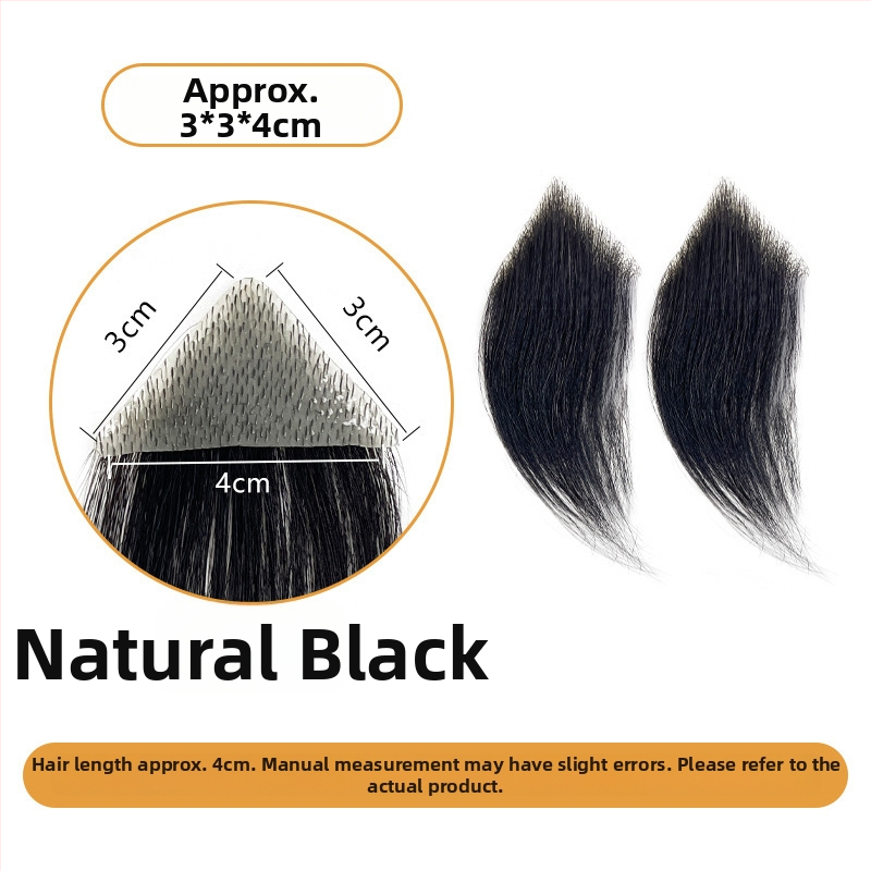 Vīriešu M formas matu līnijas parūka ar sānu matu daļām, rokām austā cilvēka mati, var krāsot