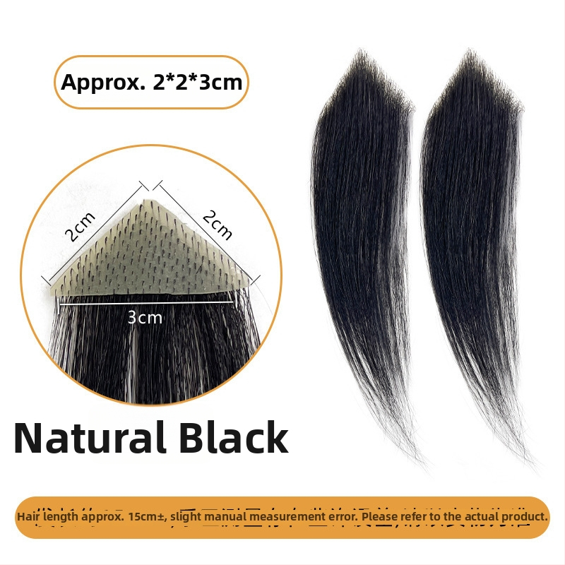 Vīriešu M formas matu līnijas parūka ar sānu matu daļām, rokām austā cilvēka mati, var krāsot