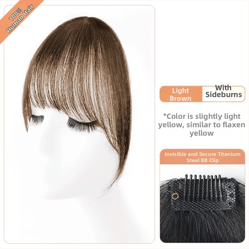 Moterų peruka iš tikrų žmogaus plaukų su tiesiais kirpčiukais; be siūlių lengvas dizainas; mechanizuotas apdorojimas; negalima dažyti ar garbanoti; kilmė Henan