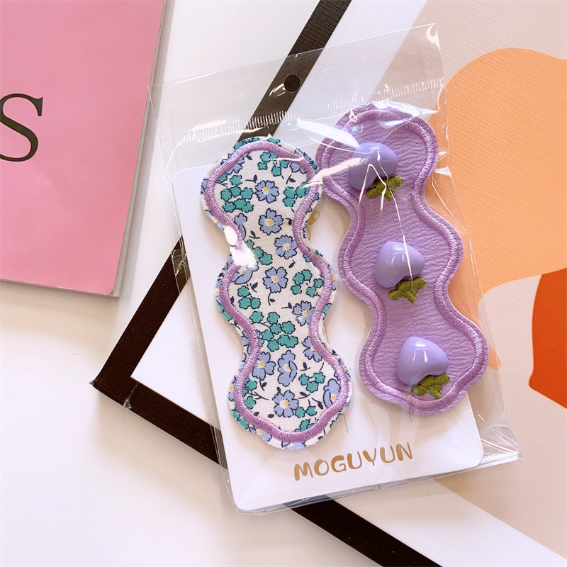 cocoli ukosnica za kosu – proljetni floral Velcro dodaci za djecu, paket od 2 komada, korejski stil, materijal tkanina
