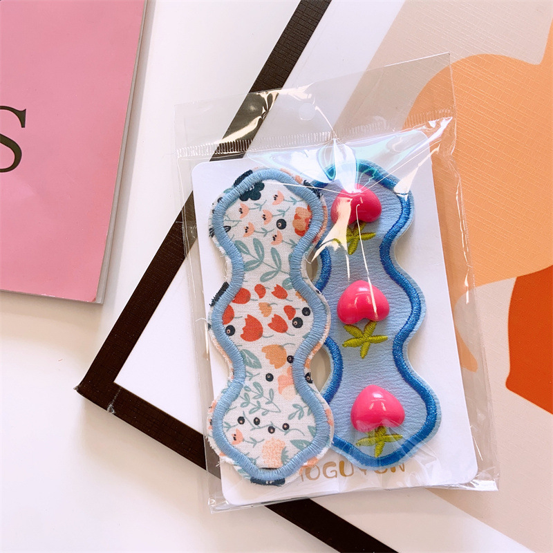 cocoli ukosnica za kosu – proljetni floral Velcro dodaci za djecu, paket od 2 komada, korejski stil, materijal tkanina