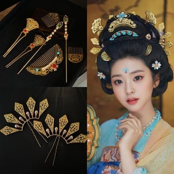 Metallist juukseaksessuaar retro stiilis lillemotiiviga – käsitöö, Lehui