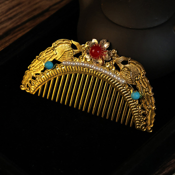 Metallist juukseaksessuaar retro stiilis lillemotiiviga – käsitöö, Lehui