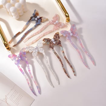 Liblika kujuline juukseklips - retro naiste stiil, materjal: äädikhape, disain: liblika, kohandamine saadaval