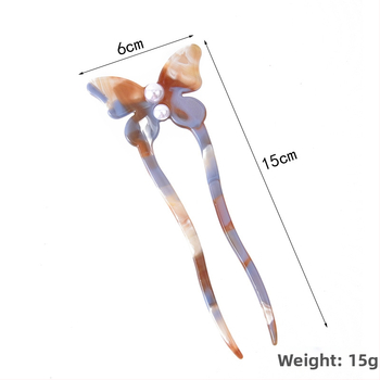 Liblika kujuline juukseklips - retro naiste stiil, materjal: äädikhape, disain: liblika, kohandamine saadaval