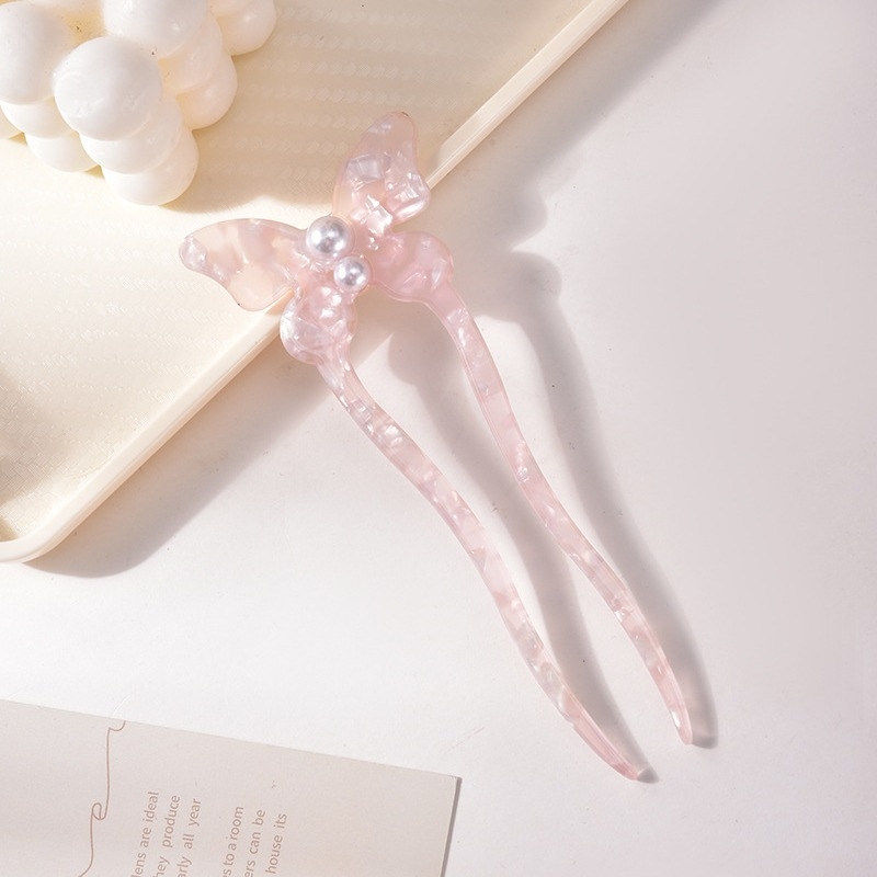 Liblika kujuline juukseklips - retro naiste stiil, materjal: äädikhape, disain: liblika, kohandamine saadaval