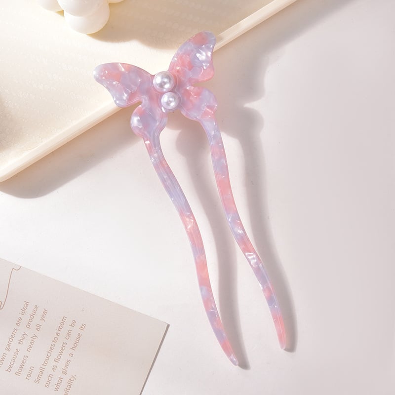 Liblika kujuline juukseklips - retro naiste stiil, materjal: äädikhape, disain: liblika, kohandamine saadaval