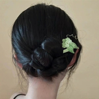 Juukseklemm õie motiiviga - Uus hiina stiil, naiste juukseaksessuaar, plastik/resiin, lillekujundus, eraldi pakendatud
