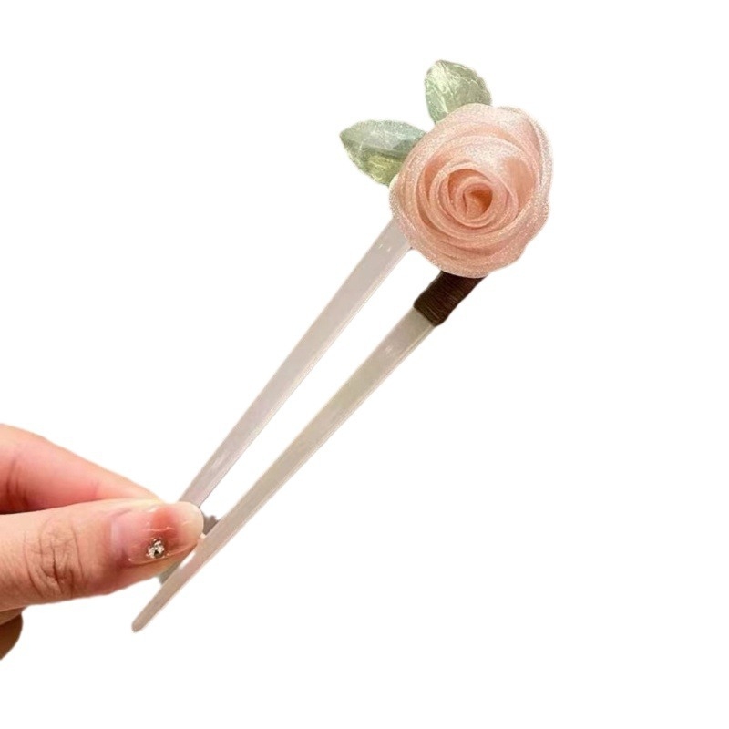 Juukseklemm õie motiiviga - Uus hiina stiil, naiste juukseaksessuaar, plastik/resiin, lillekujundus, eraldi pakendatud