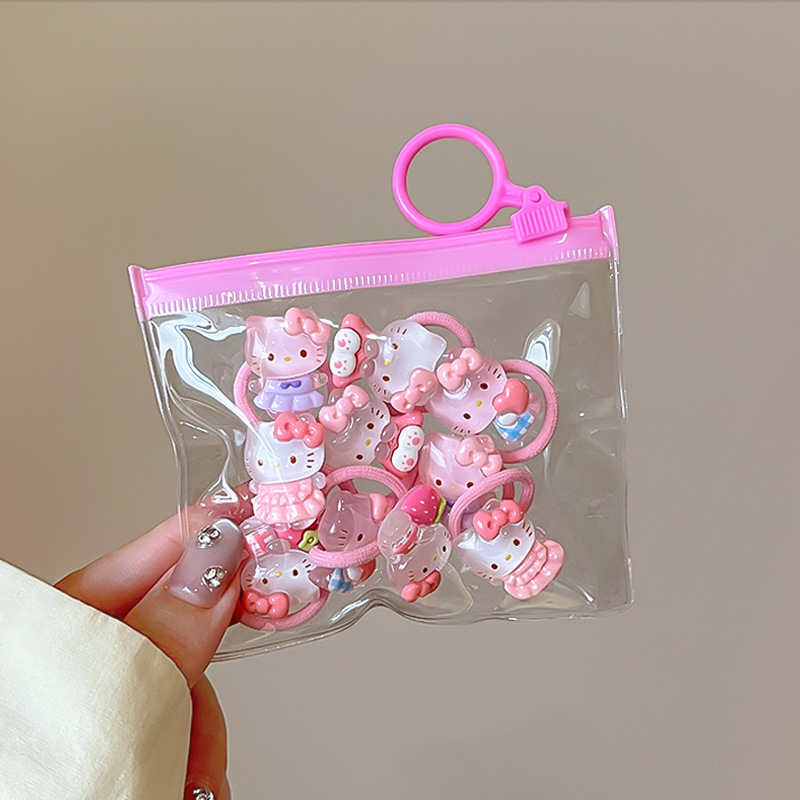 Kuromi gumice za kosu, crtani likovi, set 10 kom., ručno izrađene, plast/smola, za djecu