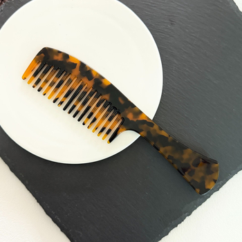 Fu fuji Гребен за коса от ацетна киселина – унисекс, геометричен стил, гравирана обработка