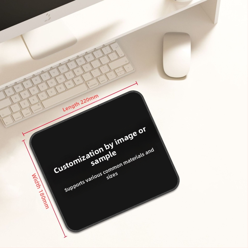 Персонализирана подложка за мишка от гума и кожа, двустранна офисна настолна подложка, печат на лого с топлинен трансфер, OEM обработка