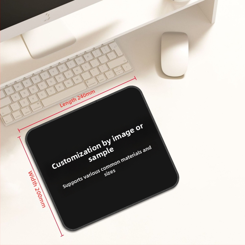 Персонализирана подложка за мишка от гума и кожа, двустранна офисна настолна подложка, печат на лого с топлинен трансфер, OEM обработка
