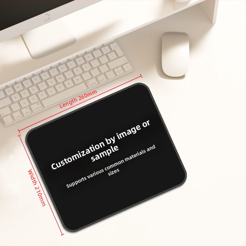 Персонализирана подложка за мишка от гума и кожа, двустранна офисна настолна подложка, печат на лого с топлинен трансфер, OEM обработка