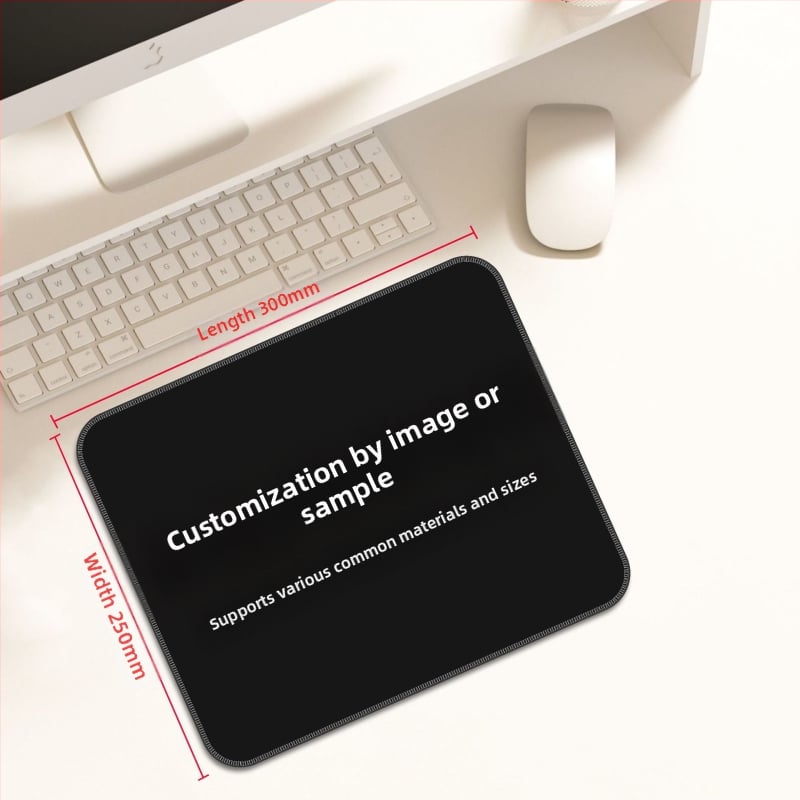 Персонализирана подложка за мишка от гума и кожа, двустранна офисна настолна подложка, печат на лого с топлинен трансфер, OEM обработка
