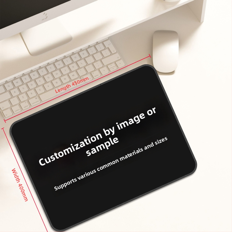 Персонализирана подложка за мишка от гума и кожа, двустранна офисна настолна подложка, печат на лого с топлинен трансфер, OEM обработка