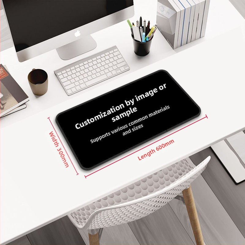 Персонализирана подложка за мишка от гума и кожа, двустранна офисна настолна подложка, печат на лого с топлинен трансфер, OEM обработка