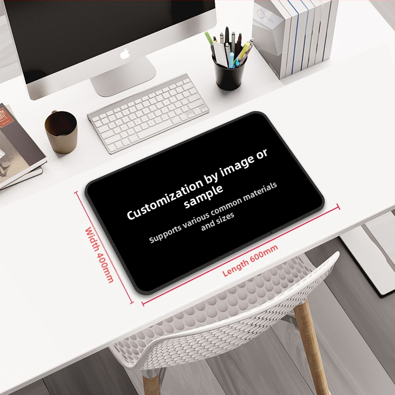 Персонализирана подложка за мишка от гума и кожа, двустранна офисна настолна подложка, печат на лого с топлинен трансфер, OEM обработка