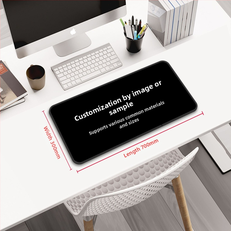 Персонализирана подложка за мишка от гума и кожа, двустранна офисна настолна подложка, печат на лого с топлинен трансфер, OEM обработка