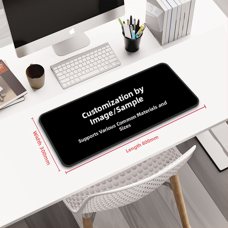 Персонализирана подложка за мишка от гума и кожа, двустранна офисна настолна подложка, печат на лого с топлинен трансфер, OEM обработка