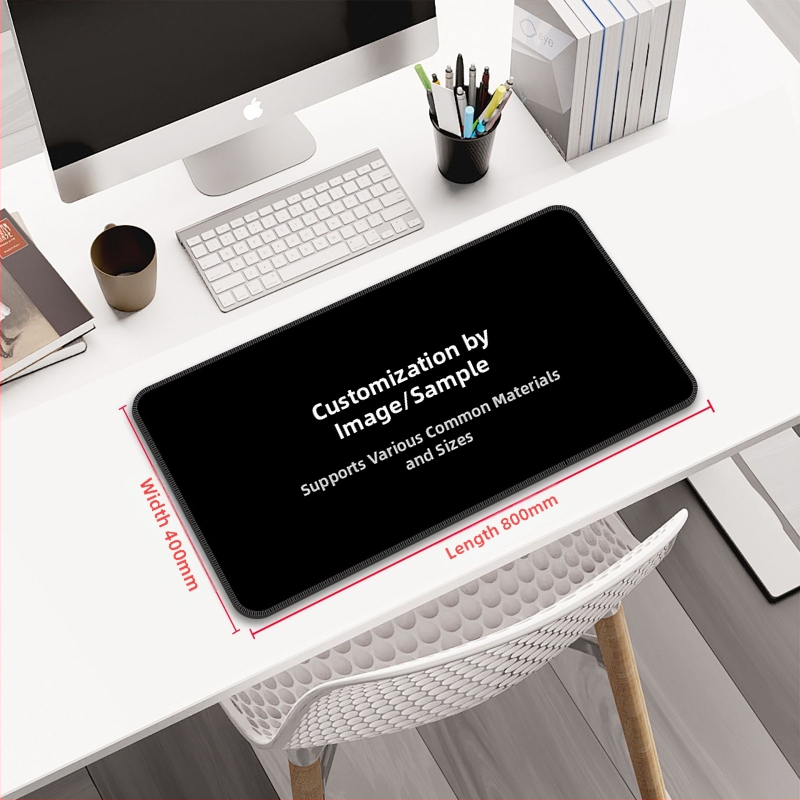 Персонализирана подложка за мишка от гума и кожа, двустранна офисна настолна подложка, печат на лого с топлинен трансфер, OEM обработка
