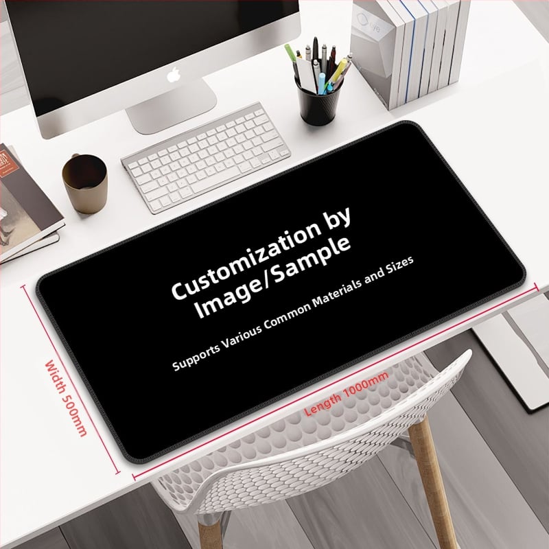 Персонализирана подложка за мишка от гума и кожа, двустранна офисна настолна подложка, печат на лого с топлинен трансфер, OEM обработка