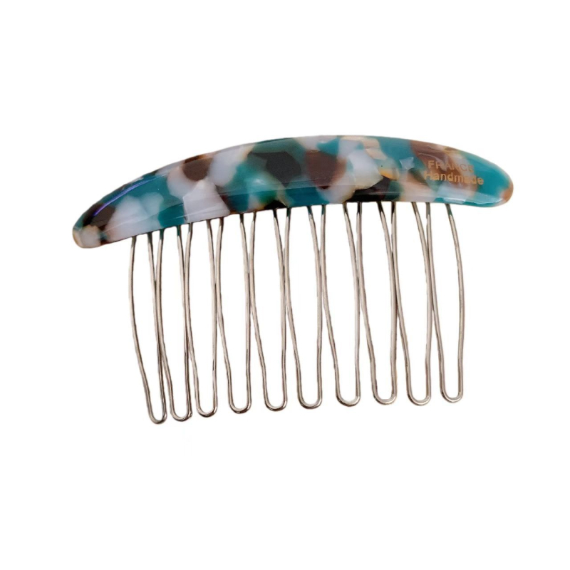 Jiashang ацетатен гребен за коса за жени - прост стил, геометрична форма, аметистен кристал, обработка: печено покритие