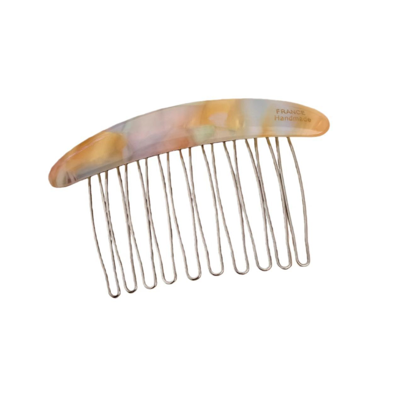 Jiashang ацетатен гребен за коса за жени - прост стил, геометрична форма, аметистен кристал, обработка: печено покритие