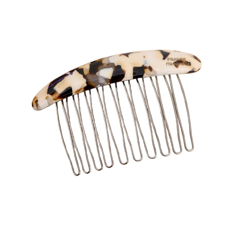 Jiashang ацетатен гребен за коса за жени - прост стил, геометрична форма, аметистен кристал, обработка: печено покритие