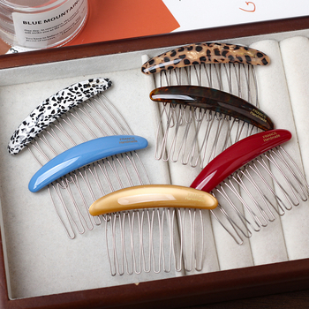 Гребен за коса от ацетат, винтидж стил и дамски дизайн, ръчна изработка, марка Aitong, пакет на едро