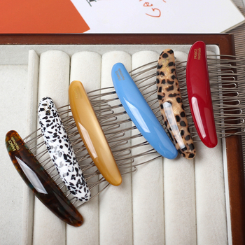 Гребен за коса от ацетат, винтидж стил и дамски дизайн, ръчна изработка, марка Aitong, пакет на едро