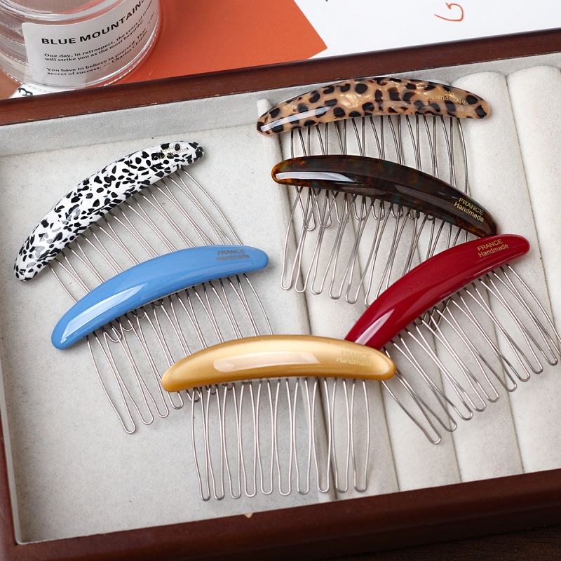 Гребен за коса от ацетат, винтидж стил и дамски дизайн, ръчна изработка, марка Aitong, пакет на едро