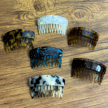 Acetatna geometrijska igla za kosu u korejskom stilu, s kristalima, ručna izrada