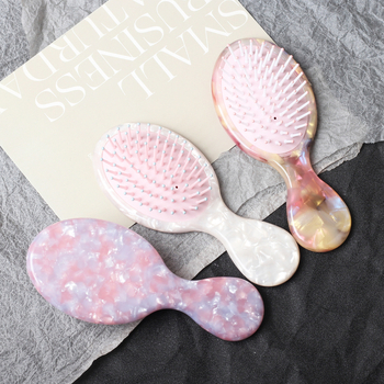 Ацетатен овален гребен за коса, ръчна изработка, женски стил