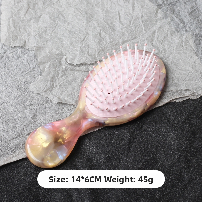 Ацетатен овален гребен за коса, ръчна изработка, женски стил