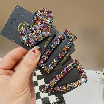 Klip za kosu sa kristalima, korejski stil, ručna izrada, BB klipsa, ljeto 2023, za žene