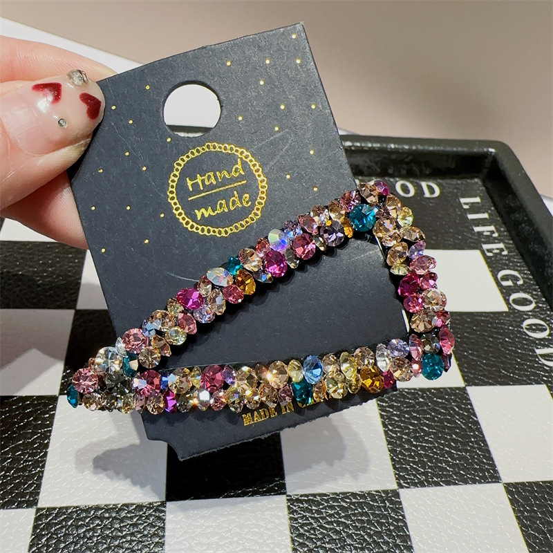 Klip za kosu sa kristalima, korejski stil, ručna izrada, BB klipsa, ljeto 2023, za žene