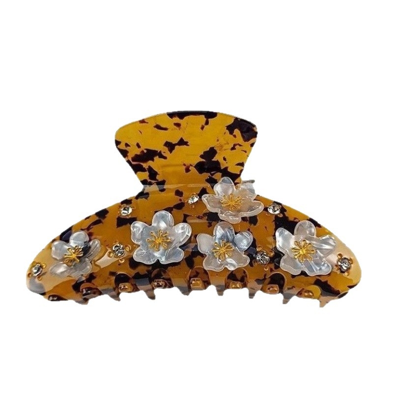 Kosa klipsa ovalna, inspirirana Korejom, s dijamantnim ukrasom, gripper, PVC/PC, originalni dizajn