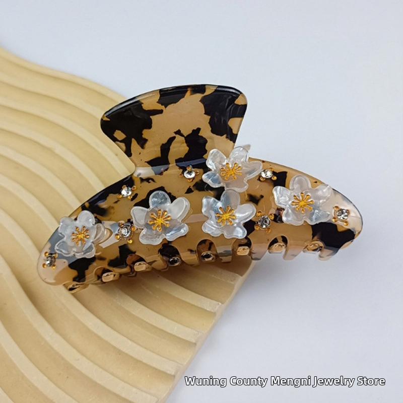 Kosa klipsa ovalna, inspirirana Korejom, s dijamantnim ukrasom, gripper, PVC/PC, originalni dizajn