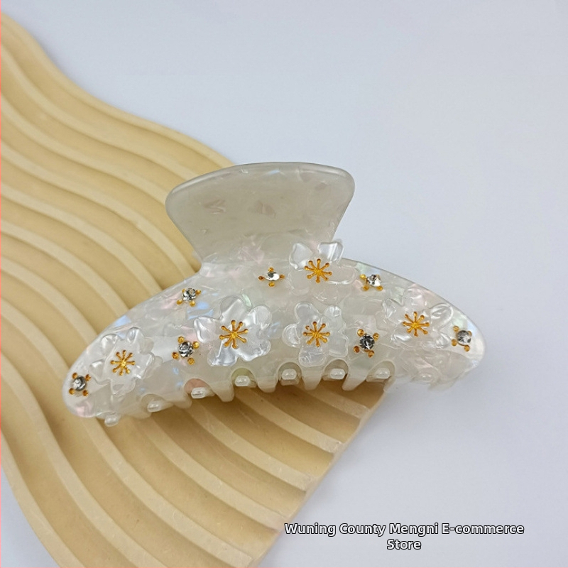 Kosa klipsa ovalna, inspirirana Korejom, s dijamantnim ukrasom, gripper, PVC/PC, originalni dizajn